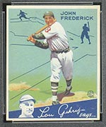1934 Goudey #47 John Frederick Brooklyn Dodgers - Front