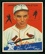 1934 Goudey #48 James (Tex) Carleton St. Louis Cardinals - Front