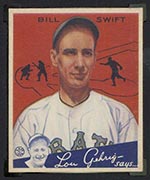 1934 Goudey #57 Bill Swift Pittsburgh Pirates - Front