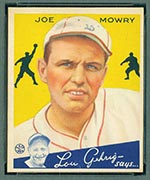 1934 Goudey #59 Joe Mowry Boston Braves - Front