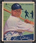 1934 Goudey #61 Lou Gehrig New York Yankees - Front