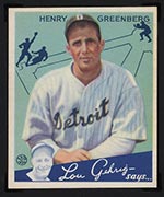 1934 Goudey #62 Henry Greenberg Detroit Tigers - Front