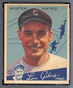 1934 Goudey #63 Minter Hayes Chicago White Sox - Front