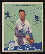 1934 Goudey #69 John Marcum Philadelphia Athletics - Front
