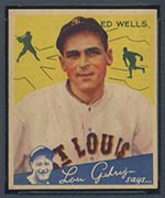 1934 Goudey #73 Ed Wells St. Louis Browns - Front