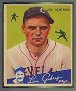 1934 Goudey #77 Joe Vosmik Cleveland Indians - Front