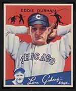 1934 Goudey #79 Eddie Durham Chicago White Sox - Front