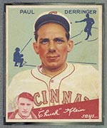 1934 Goudey #84 Paul Derringer Cincinnati Reds - Front