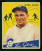 1934 Goudey #95 Myril Hoag New York Yankees - Front