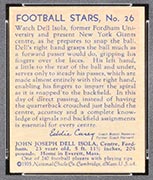1935 National Chicle #26 John Isola New York Giants - Back