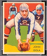 1935 National Chicle #26 John Isola New York Giants - Front