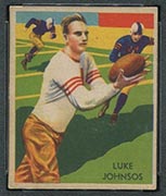 1935 National Chicle #35 Luke Johnsos Chicago Bears - Front