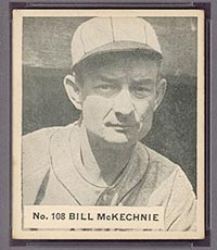 1936 V355 World Wide Gum #108 Bill McKechnie Boston Bees - Front