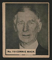1936 V355 World Wide Gum #110 Connie Mack Philadelphia Athletics - Front