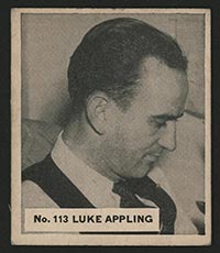 1936 V355 World Wide Gum #113 Luke Appling Chicago White Sox - Front