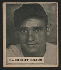 1936 V355 World Wide Gum #133 Cliff Bolton Washington Senators - Front