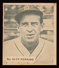 1936 V355 World Wide Gum #24 Cy Perkins Detroit Tigers - Front