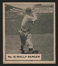 1936 V355 World Wide Gum #35 Wally Berger Boston Bees - Front