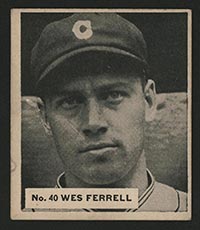 1936 V355 World Wide Gum #40 Wes Ferrell Boston Red Sox - Front