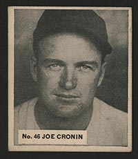 1936 V355 World Wide Gum #46 Joe Cronin Boston Red Sox - Front