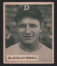 1936 V355 World Wide Gum #52 Billy Rogell Detroit Tigers - Front