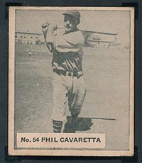 1936 V355 World Wide Gum #54 Phil Cavaretta Chicago Cubs - Front