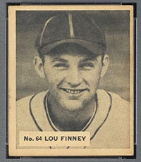 1936 V355 World Wide Gum #64 Lou Finney Philadelphia Athletics - Front