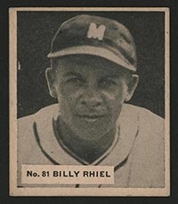 1936 V355 World Wide Gum #81 Billy Rhiel Montreal Royals - Front