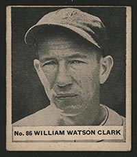 1936 V355 World Wide Gum #86 William W. Clark Brooklyn Dodgers - Front