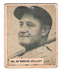 1936 V355 World Wide Gum #98 Smead Jolley Albany Senators - Front