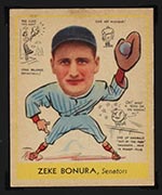 1938 Goudey #276 Zeke Bonura Washington Senators - Front