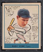 1938 Goudey #284 Rudy York Detroit Tigers - Front