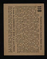 1938 Gum Inc Horrors of War #118 Dynamite-slingers Contest Rebels’ Drive - Back