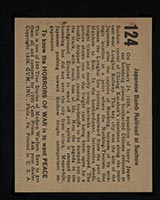 1938 Gum Inc Horrors of War #124 Japanese Bomb Railroad at Suchow - Back
