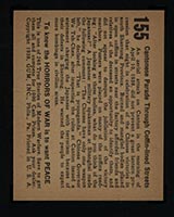 1938 Gum Inc Horrors of War #155 Cantonese Parade Through Coffin-lined Streets - Back