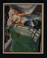1938 Gum Inc Horrors of War #189 Rebel Plane Bombs Loyalist Hospital Train - Front