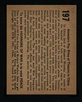1938 Gum Inc Horrors of War #197 Ancestors Pay Price of Treason in China - Back