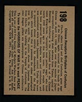1938 Gum Inc Horrors of War #198 Chinese Recapture Birthplace of Confucius - Back