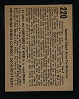 1938 Gum Inc Horrors of War #220 Japanese Attack Amoy Fortifications - Back