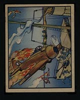 1938 Gum Inc Horrors of War #259 Chinese Pilot Makes Death Dive in Yangtze - Front