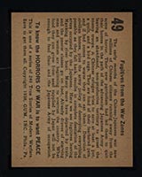 1938 Gum Inc Horrors of War #49 Fugitives from the War Zones - Back
