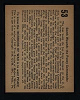 1938 Gum Inc Horrors of War #53 Bomb Wounds the Panay Commander - Back
