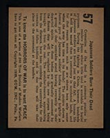 1938 Gum Inc Horrors of War #57 Japanese Soldiers Burn Their Dead - Back