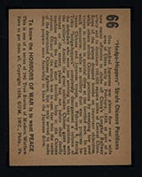 1938 Gum Inc Horrors of War #66 “Hedge-Hoppers” Strafe Chinese Positions - Back