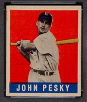 1948-1949 Leaf #121 John Pesky Boston Red Sox - Front