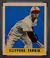 1948-1949 Leaf #123 Cliff Fannin St. Louis Browns - Front