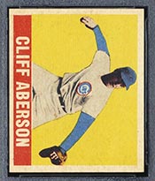 1948-1949 Leaf #136 Cliff Aberson (Full Sleeve) Chicago Cubs - Front