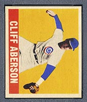 1948-1949 Leaf #136 Cliff Aberson (Short Sleeve) Chicago Cubs - Front