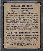 1948-1949 Leaf #138 Larry Doby Cleveland Indians - Back