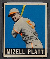 1948-1949 Leaf #159 Mizell Platt St. Louis Browns - Front